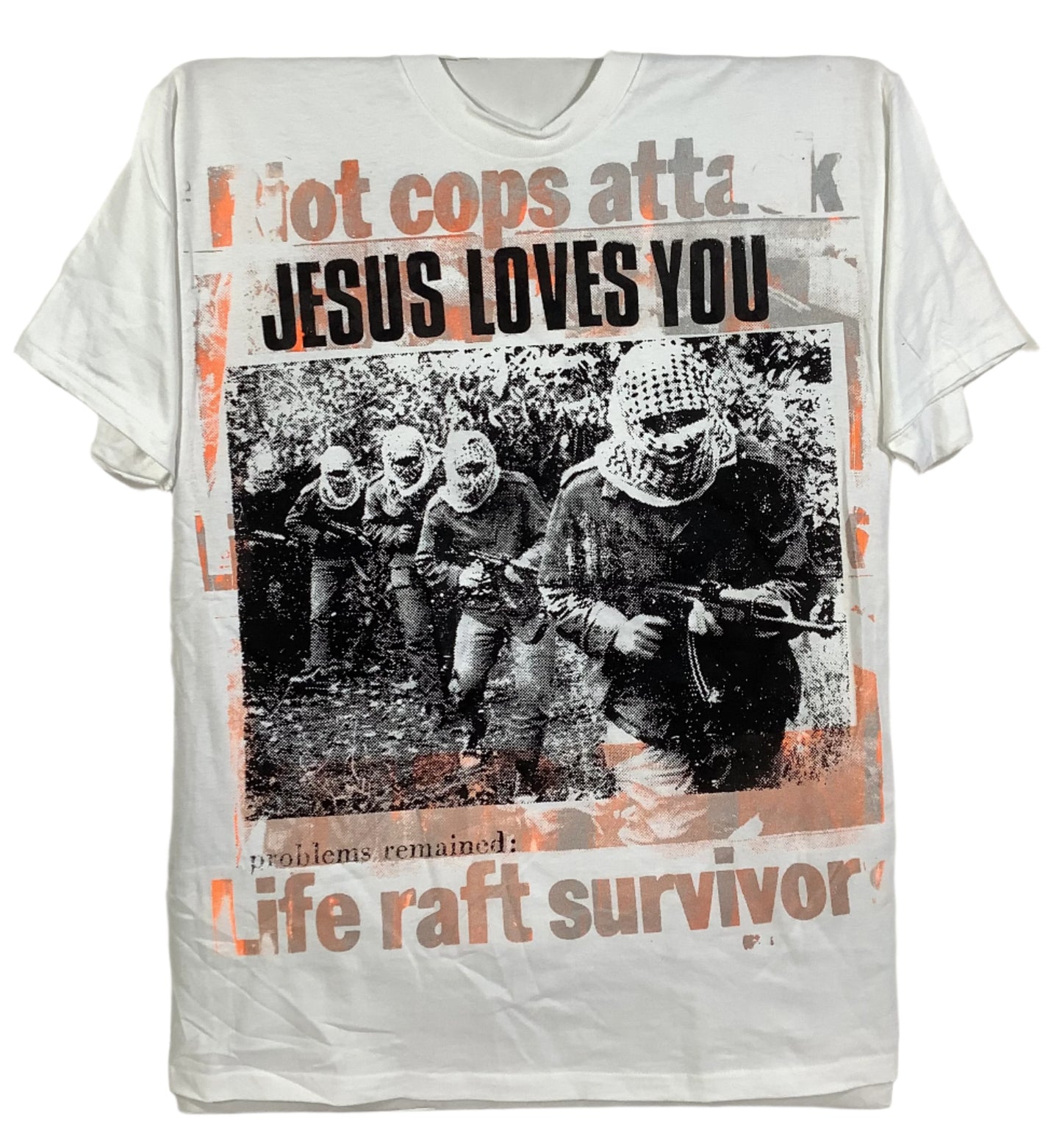 Don Rock - Jesus Loves You / Riot Cops Attack V16 T-Shirt Size L