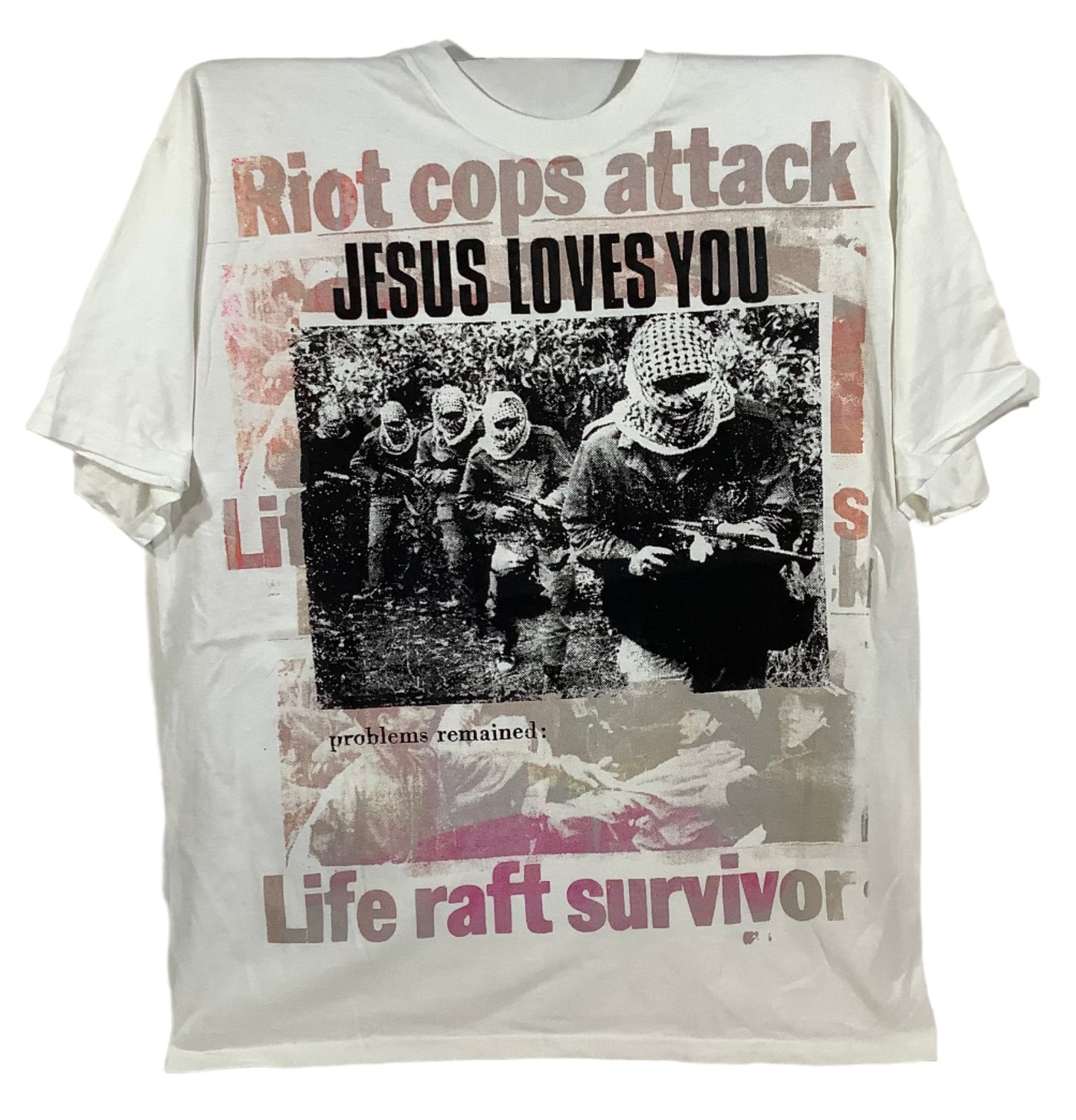 Don Rock - Jesus Loves You / Riot Cops Attack V5 T-Shirt Size XL