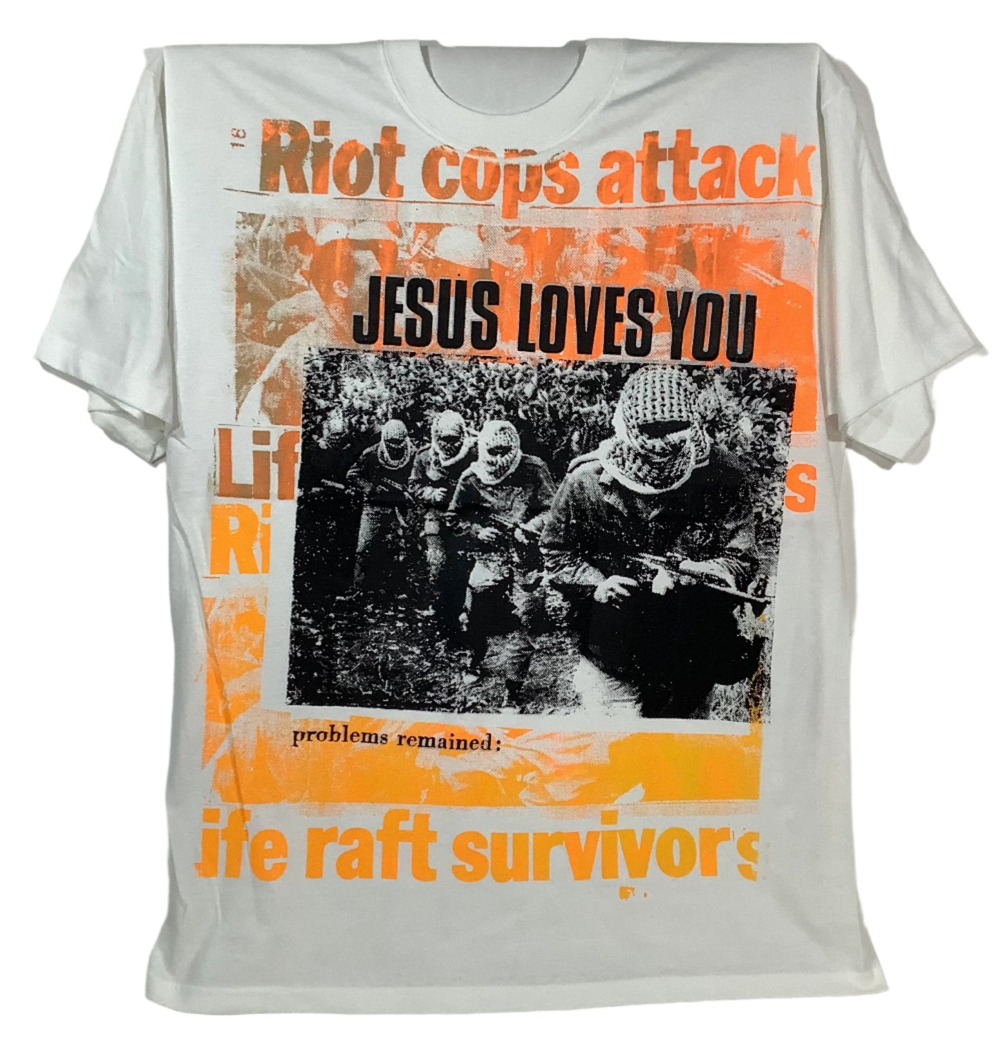 Don Rock - Jesus Loves You / Riot Cops Attack V3 T-Shirt Size XL