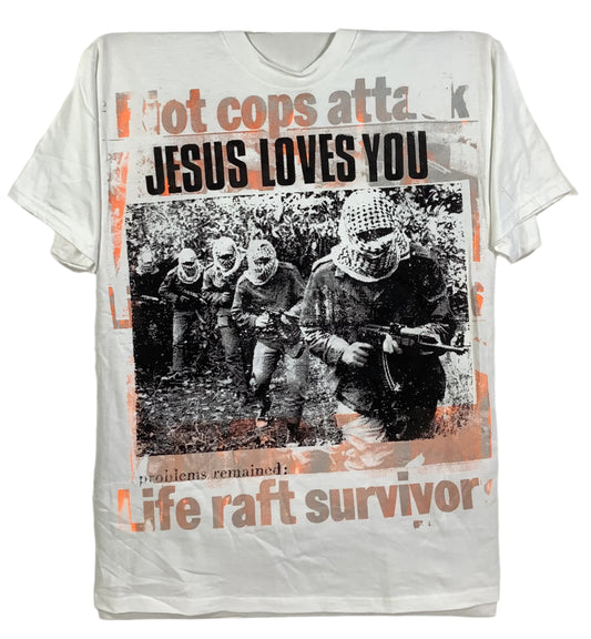 Don Rock - Jesus Loves You / Riot Cops Attack V16 T-Shirt Size L