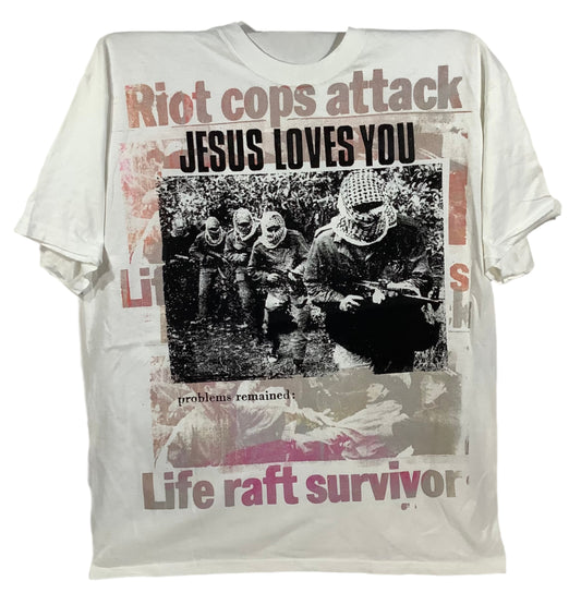Don Rock - Jesus Loves You / Riot Cops Attack V5 T-Shirt Size XL