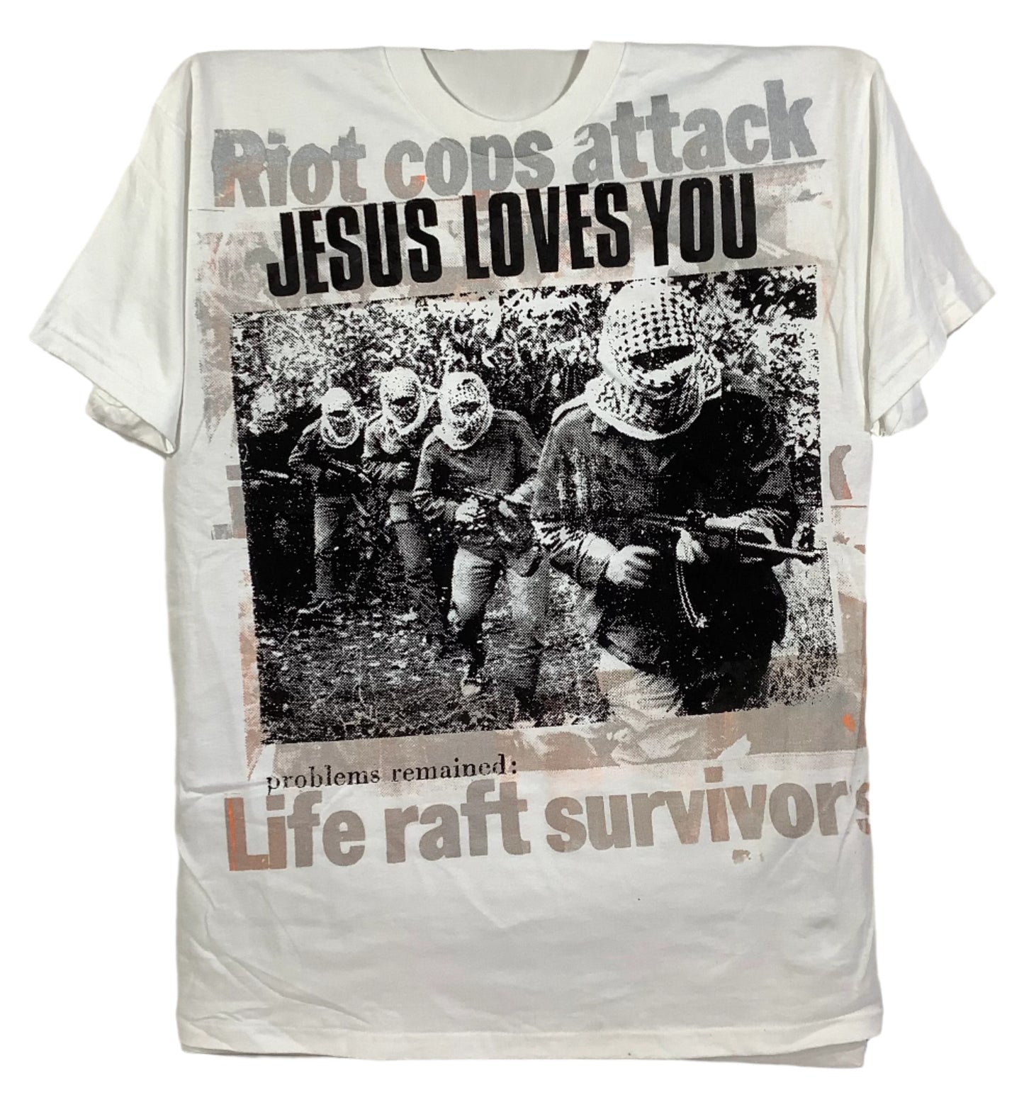 Don Rock - Jesus Loves You / Riot Cops Attack V11 T-Shirt Size L