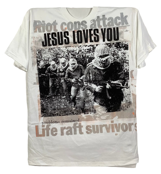 Don Rock - Jesus Loves You / Riot Cops Attack V11 T-Shirt Size L