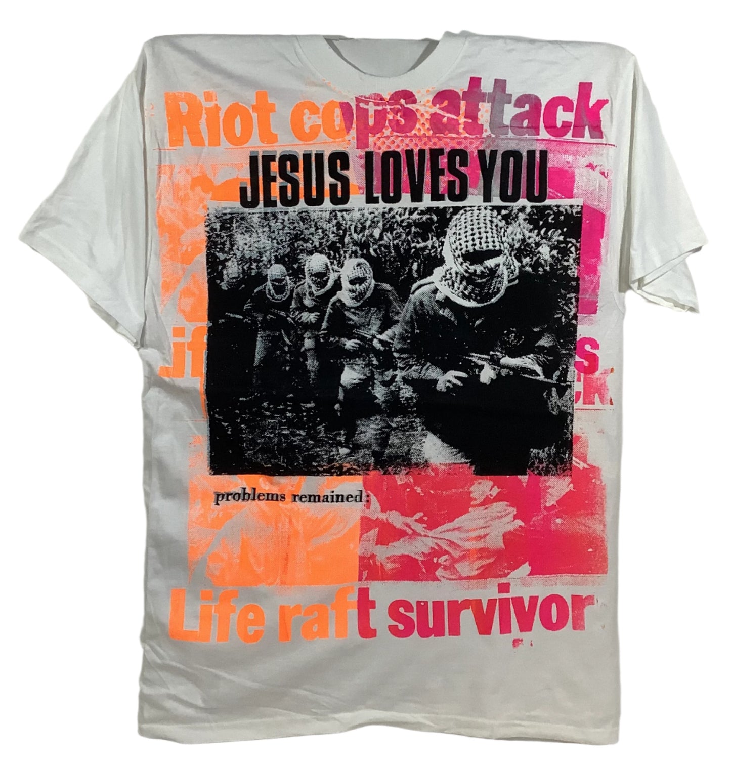 Don Rock - Jesus Loves You / Riot Cops Attack V8 T-Shirt Size L