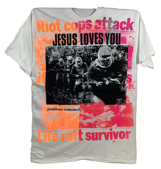 Don Rock - Jesus Loves You / Riot Cops Attack V8 T-Shirt Size L