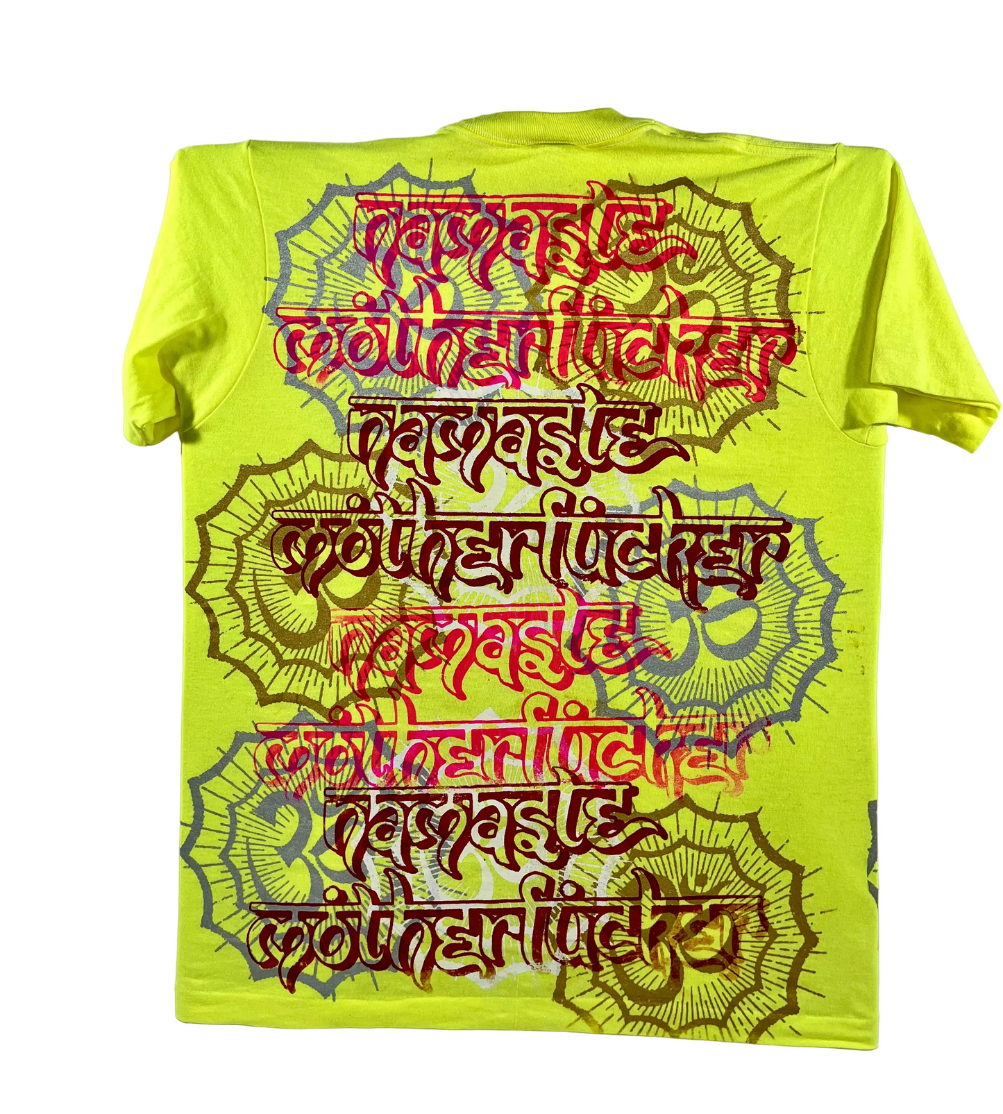 Don Rock - Namaste Motherfucker T-Shirt V24 Neon Yellow Size S
