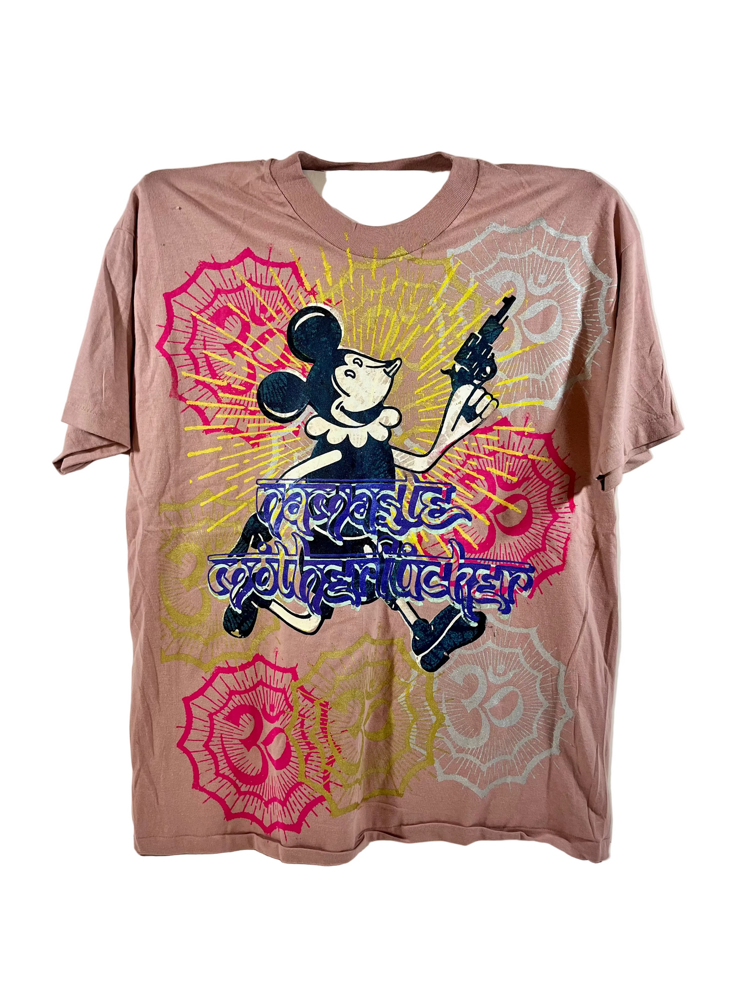 Don Rock - Namaste Motherfucker T-Shirt W12 Blush Pink Size XL