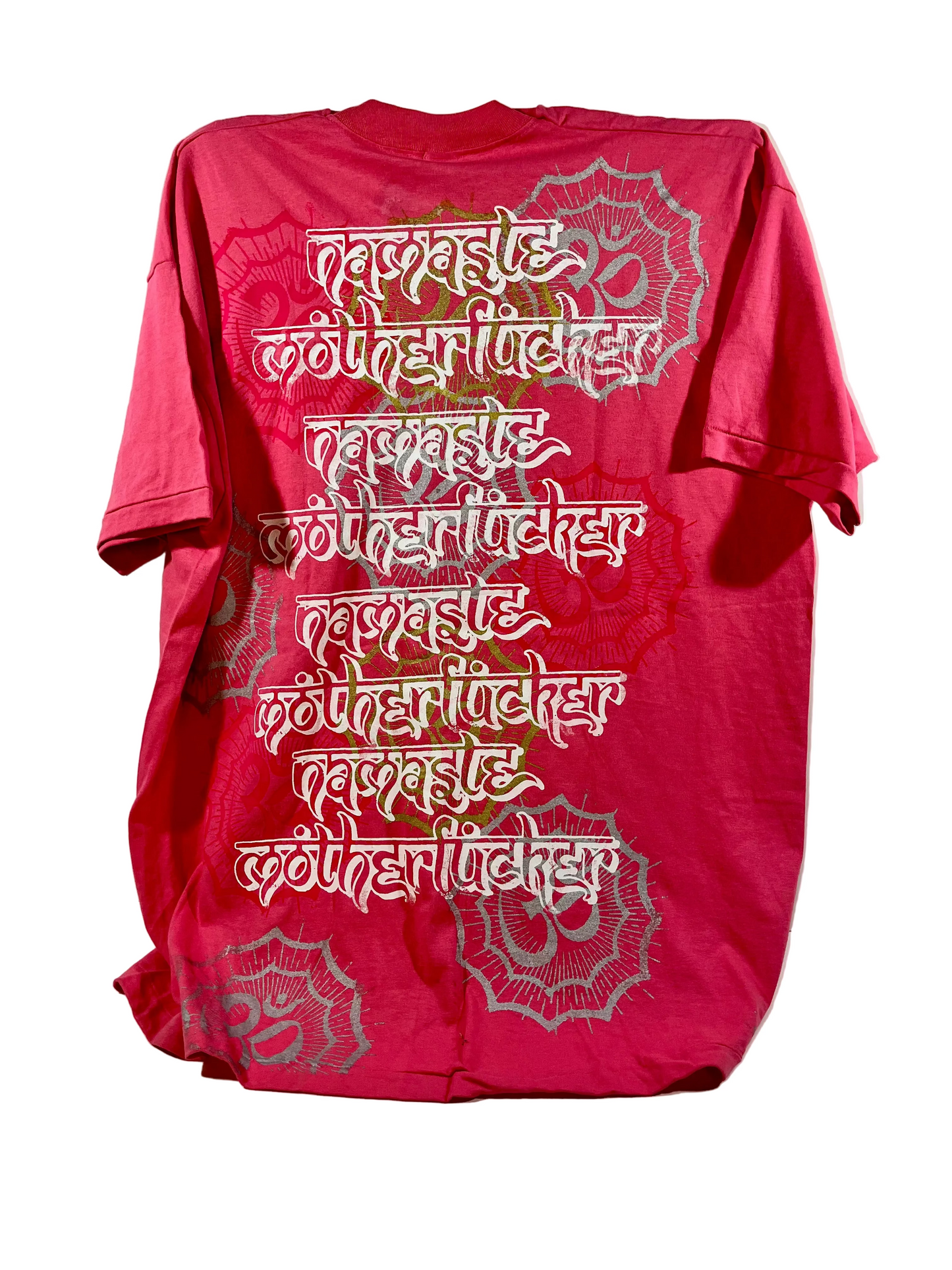 Don Rock - Namaste Motherfucker T-Shirt W13 Hot Pink Size XL