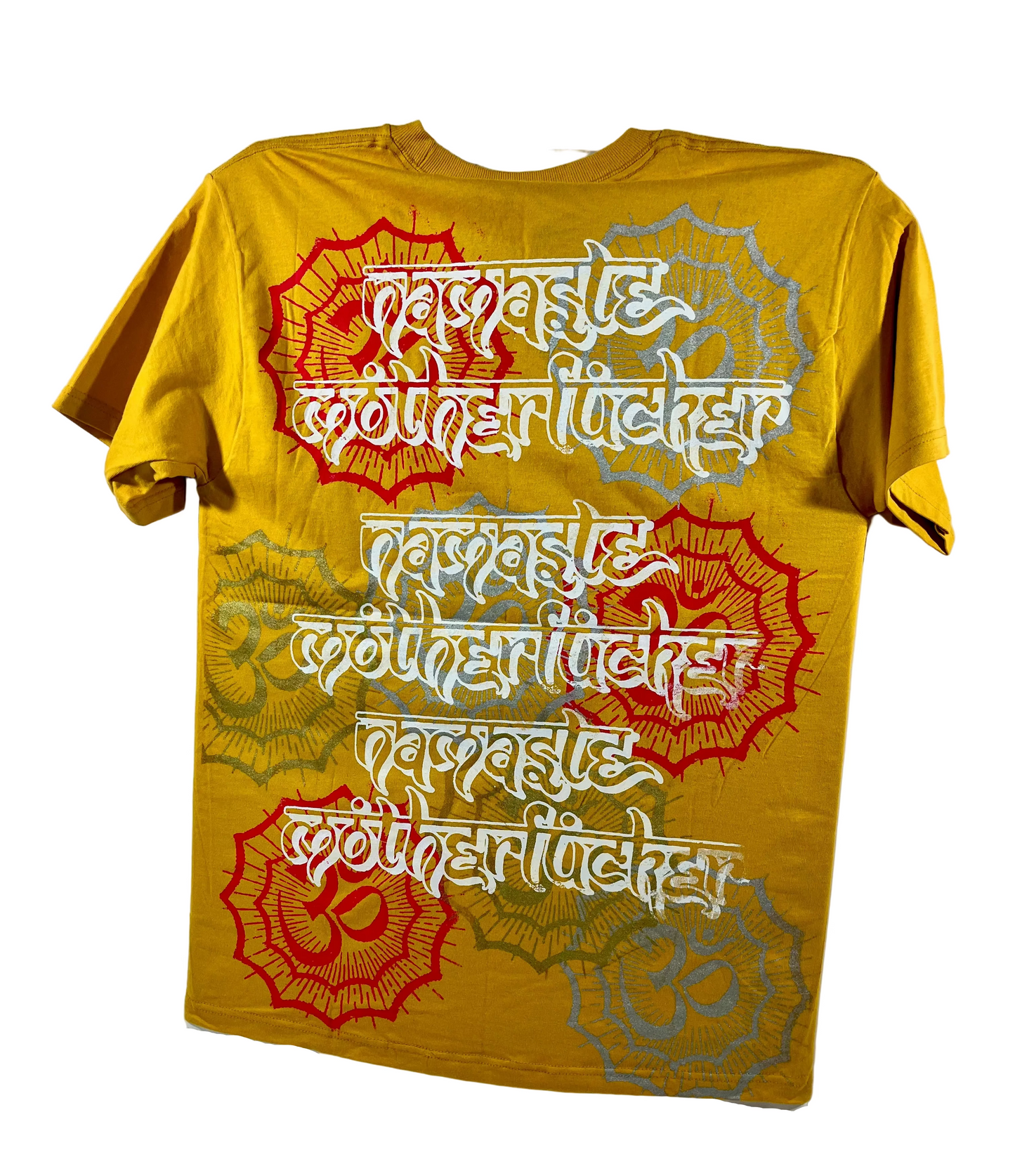 Don Rock - Namaste Motherfucker T-Shirt W14 Mustard Yellow Size M