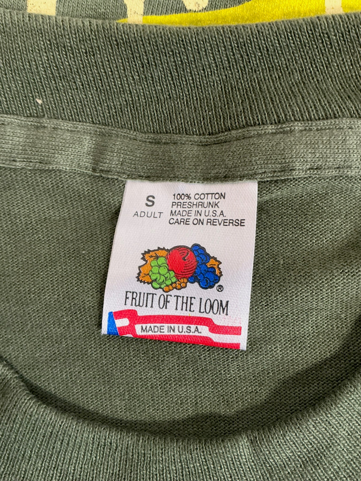 Fruit of the Loom Made in USA tag on Don Rock Big Brother vintage deadstock t-shirt